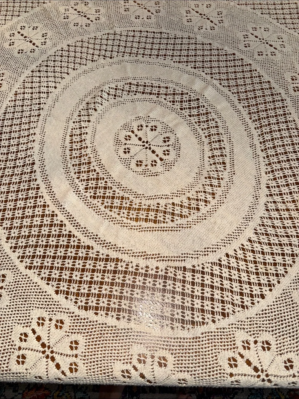 Vintage lace tablecloth